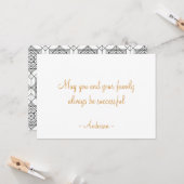  zwart-wit Abstract lineair patroon Kaart (Voorkant / Achterkant in situ)