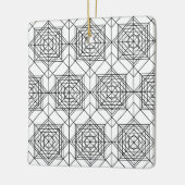 zwart-wit Abstract lineair patroon Keramisch Ornament (Links)