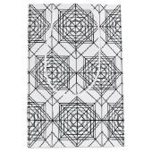 zwart-wit Abstract lineair patroon Medium Cadeauzakje (Voorkant)