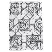 zwart-wit Abstract lineair patroon Medium Cadeauzakje (Achterkant)