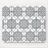 zwart-wit Abstract lineair patroon Muismat (Voorkant)