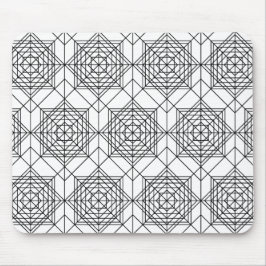  zwart-wit Abstract lineair patroon Muismat