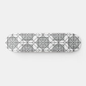  zwart-wit Abstract lineair patroon Persoonlijk Skateboard (Horizontaal)