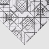  zwart-wit Abstract lineair patroon Tissuepapier (Detail)