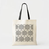zwart-wit Abstract lineair patroon Tote Bag (Voorkant)