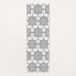  zwart-wit Abstract lineair patroon Yogamat