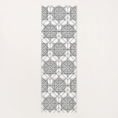  zwart-wit Abstract lineair patroon Yogamat (Achterkant)
