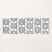  zwart-wit Abstract lineair patroon Yogamat (Voorkant (horizontaal))