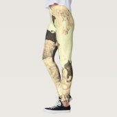 Zwart-wit Abstract Marmeren Patroon Workout Leggings (Links)