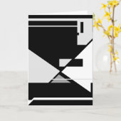 Zwart wit, Abstract MCM-design Kaart (Gele Bloem)