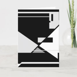 Zwart wit, Abstract MCM-design Kaart