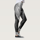 Zwart-wit Abstract met persoonlijke naam Leggings (Rechts)