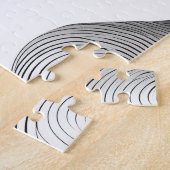 Zwart & Wit Abstract Modern Denken Vrouw Legpuzzel (Zijkant)