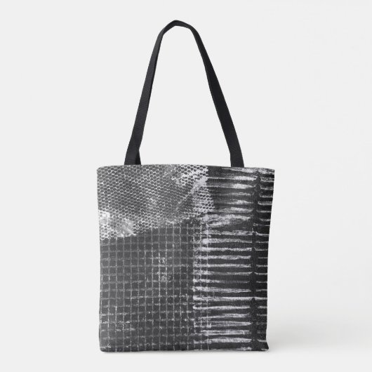 Zwart wit Abstract modern PatternTote Tote Bag (Achterkant)