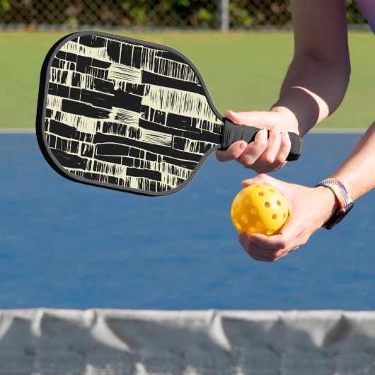 Zwart-wit abstract modern Pickleball-paddle Pickleball Paddle (Insitu)