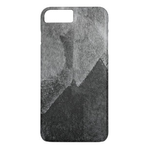 Zwart wit abstract modern schilderpenseel Case-Mate iPhone case