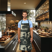 Zwart-wit Abstract - Moderne monochrome keuken Schort