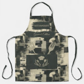 Zwart-wit Abstract - Moderne monochrome keuken Schort (Voorkant)