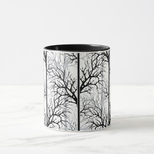 Zwart-wit abstract mok (Midden)