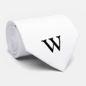 Zwart-wit Abstract Monogram Stropdas (Opgerold)