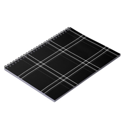 Zwart-wit Abstract Notitieboek (Linkerzijde)