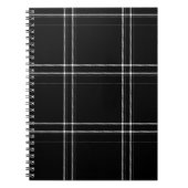 Zwart-wit Abstract Notitieboek (Voorkant)