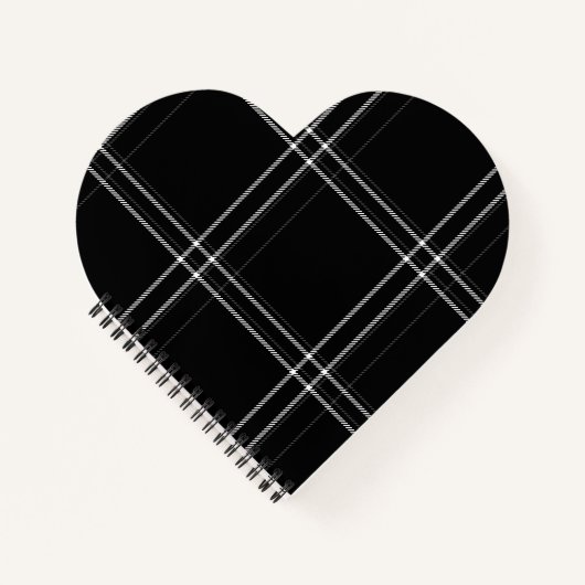 Zwart-wit Abstract Notitieboek (Voorkant)