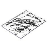 Zwart-wit abstract notitieboek (Linkerzijde)
