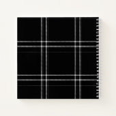 Zwart-wit Abstract Notitieboek (Achterkant)