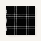 Zwart-wit Abstract Notitieboek (Voorkant)