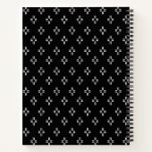 Zwart-wit Abstract Notitieboek (Achterkant)