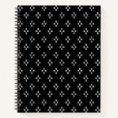 Zwart-wit Abstract Notitieboek (Voorkant)