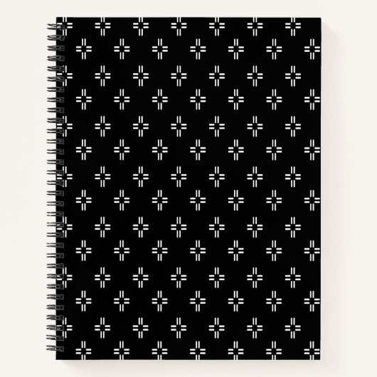 Zwart-wit Abstract Notitieboek (Voorkant)