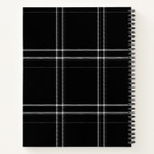 Zwart-wit Abstract Notitieboek (Achterkant)