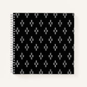 Zwart-wit Abstract Notitieboek (Voorkant)