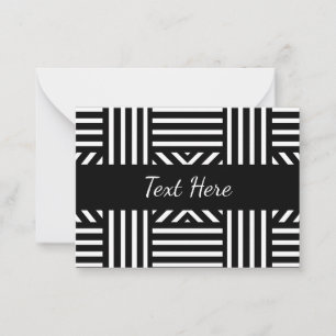 Zwart-wit abstract notitiekaartje