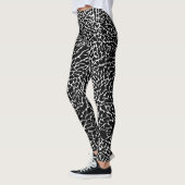 Zwart-wit abstract olifantprint leggings (Links)