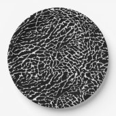 Zwart-wit abstract olifantprint papieren bordje (Voorkant)