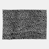 Zwart-wit abstract olifantprint theedoek (Horizontaal)