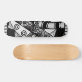 Zwart/wit abstract ontwerp 7 3/4-inch skateboard d (Horizontaal)