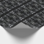 Zwart-wit abstract ontwerp cadeaupapier (Hoek)