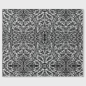 Zwart-wit abstract ontwerp cadeaupapier (Vlak)