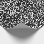 Zwart-wit abstract ontwerp cadeaupapier (Hoek)