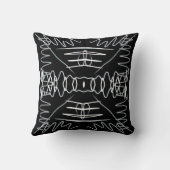 Zwart-wit abstract ontwerp kussen (Achterkant)