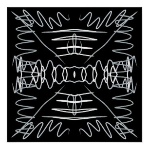 Zwart-wit abstract ontwerp perfect poster