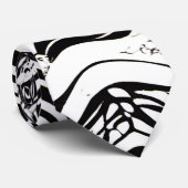 Zwart-wit abstract ontwerp stropdas (Opgerold)