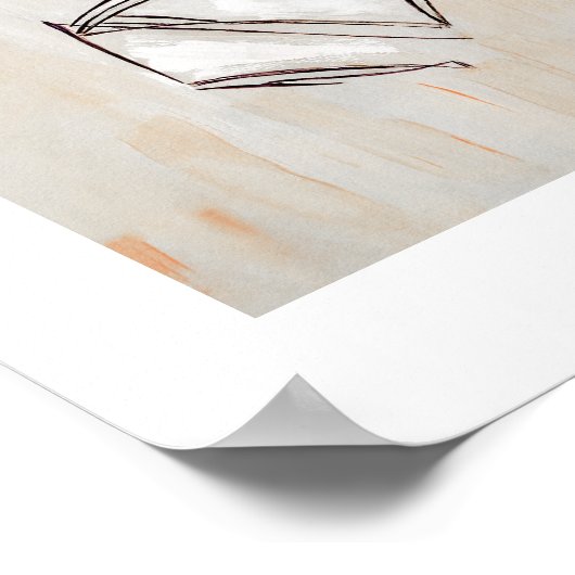 Zwart wit Abstract, paar voor Huwelijkscadeaus Poster (Hoek)