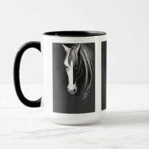 Zwart-wit abstract paard