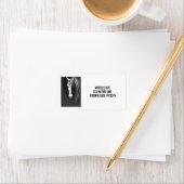 Zwart wit Abstract paardenadres Etiket (Insitu)