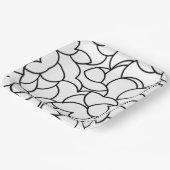 Zwart-wit, Abstract Papieren Bordje (Gebogen)